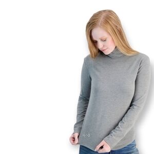 Two Blind Brothers Heathered Grey Turtleneck